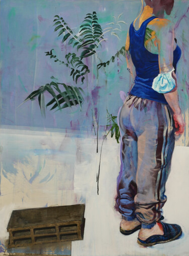 Peinture intitulée "Ailante, parpaing,…" par Nicolas Gey, Œuvre d'art originale, Acrylique
