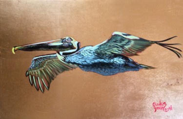 Painting titled "Pelican" by Nicolas Gheur, Original Artwork, Acrylic