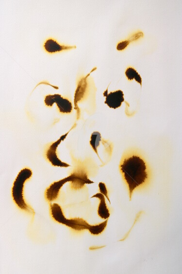 Painting titled "GOLD" by Nicolas Guillemard, Original Artwork, Ink