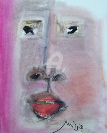 Drawing titled "RENCONTRE" by Nicolas Guillemard, Original Artwork, Pastel Mounted on Other rigid panel