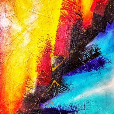 Painting titled "Acrylique 30x80 « s…" by Niko Jako, Original Artwork, Acrylic