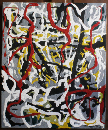 Malerei mit dem Titel "Numéro 14" von Nicolas Lordi, Original-Kunstwerk, Acryl