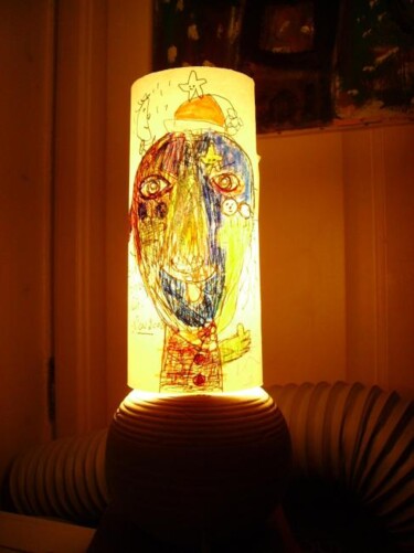 Peinture intitulée "lampe de chevet pap…" par Nicolas Malaize (Nicou), Œuvre d'art originale