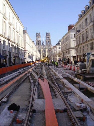 Photographie intitulée "travaux du tramway…" par Nicolas Malaize (Nicou), Œuvre d'art originale