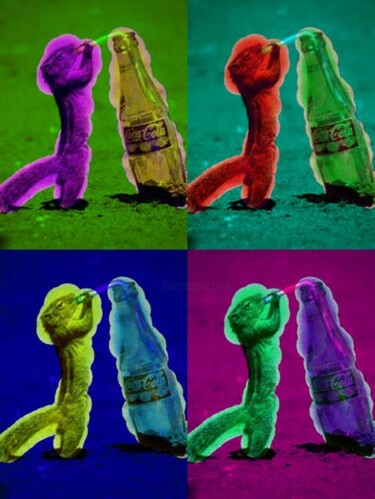 Collages intitulée "DRINK A COOK ." par Nicolas Malaize (Nicou), Œuvre d'art originale