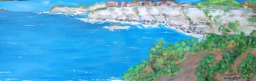Pintura titulada ""Corse falaises de…" por Nicolas Mannarini, Obra de arte original, Acrílico Montado en Bastidor de camilla…