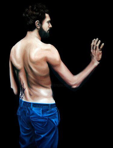 Pintura titulada "Noli me tangere" por Nicolas Maureau, Obra de arte original, Oleo Montado en Bastidor de camilla de madera