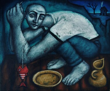 Peinture intitulée "happy meal-" par Nicolas Monjo, Œuvre d'art originale
