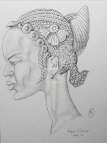 Painting titled "Véronique" by Nicolas Péché, Original Artwork, Graphite