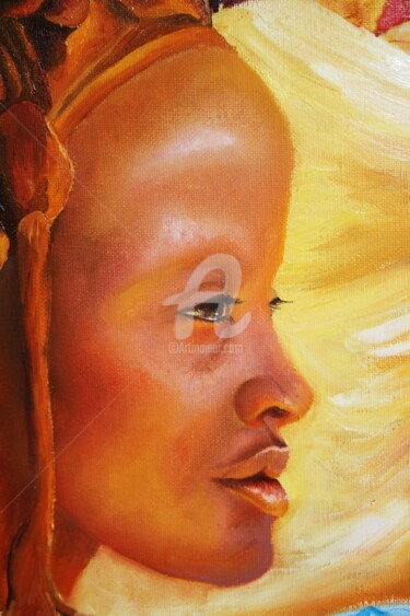 "Jeune femme Himba" başlıklı Tablo Nicolas Péché tarafından, Orijinal sanat, Petrol