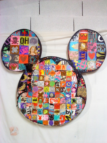 Peinture intitulée "Comme un Mickey !" par Nicolas Pichon, Œuvre d'art originale