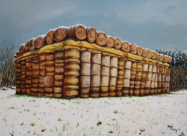 Картина под названием "Monolithe" - Nicolas Pihery, Подлинное произведение искусства, Акрил Установлен на Деревянная рама дл…