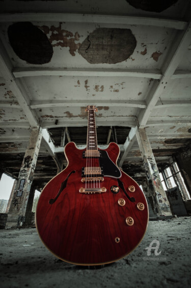 Photographie intitulée "Abandoned guitar" par Nicolas Pirson, Œuvre d'art originale, Photographie numérique