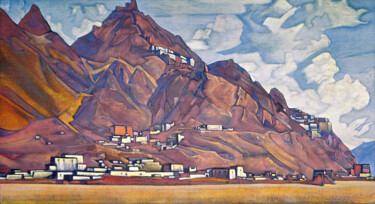 Pittura intitolato "Shekar Dzong" da Nicolas Roerich, Opera d'arte originale, Olio