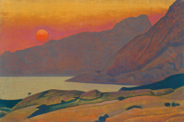 Malerei mit dem Titel "Monhegan, Maine" von Nicolas Roerich, Original-Kunstwerk, Öl