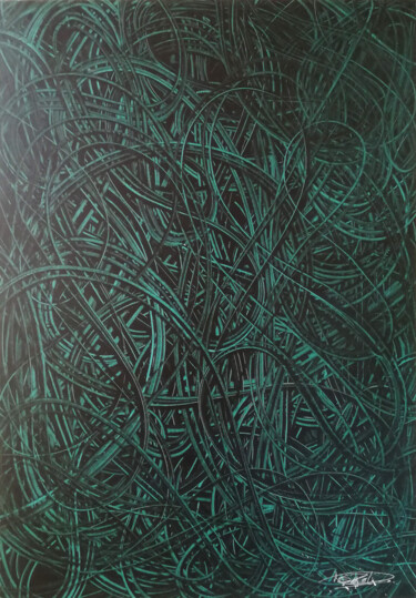 Painting titled "Structure noueuse 23" by Nicolas Sorel, Original Artwork, Acrylic