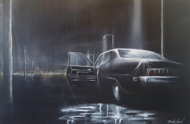 Painting titled "La voiture" by Nicolas Sorel, Original Artwork, Acrylic