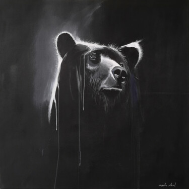 Malerei mit dem Titel "The bear" von Nicolas Sorel, Original-Kunstwerk, Acryl
