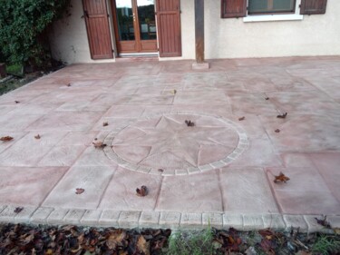 Sculptuur getiteld "Terrasse imitation…" door Nicolas Sundac, Origineel Kunstwerk, Cement