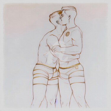 Картина под названием "Pride Week Amsterda…" - Nicolas Von Jahn-Burian, Подлинное произведение искусства, Масло