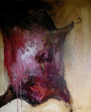 Peinture intitulée "Boeuf écorché 3" par Nicolas Boudin, Œuvre d'art originale, Huile
