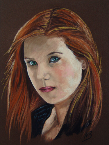 Peinture intitulée "Ginny Weasley" par Nicolas Brandicourt, Œuvre d'art originale, Pastel