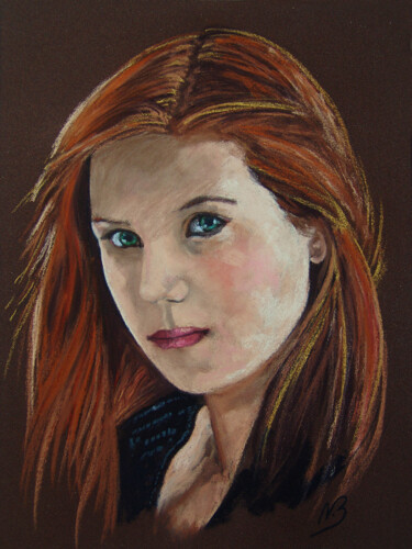 Painting titled "Ginny Weasley" by Nicolas Brandicourt, Original Artwork, Pastel