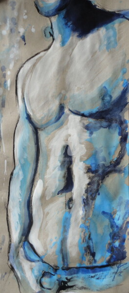 Peinture intitulée "Hell Blue" par Nccp, Œuvre d'art originale, Acrylique