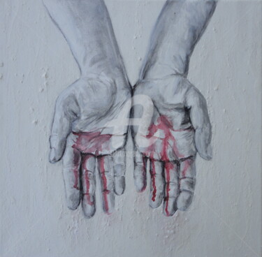 Painting titled "Those Hands are For…" by Nccp, Original Artwork, Acrylic