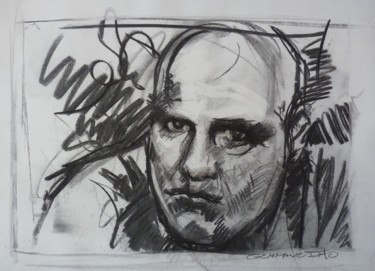 Painting titled "Marlon Brando , cro…" by Nicolas Delatronchette, Original Artwork