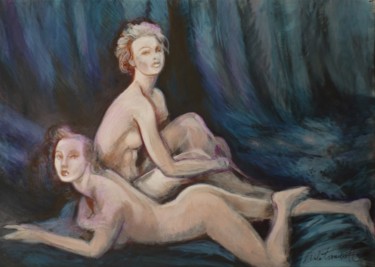 Peinture intitulée "deux-belles-tableau" par Nicolas Delatronchette, Œuvre d'art originale, Acrylique