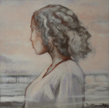 Malerei mit dem Titel "face à la mer 4, (g…" von Nicolas Delatronchette, Original-Kunstwerk, Acryl