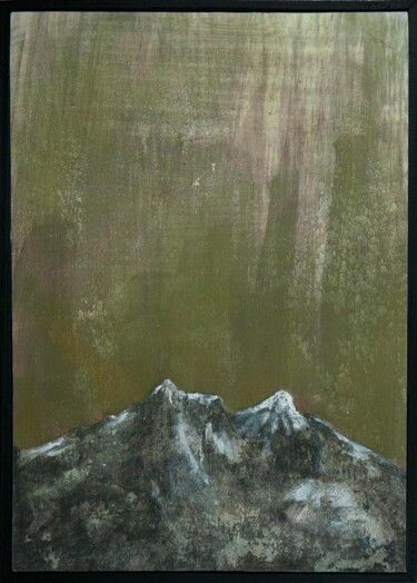 Peinture intitulée "MontagneS IX" par Nicolas Guyot, Œuvre d'art originale, Tirage argentique Monté sur Panneau de bois