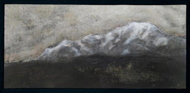 Schilderij getiteld "MontagneS XV" door Nicolas Guyot, Origineel Kunstwerk, Film Print Gemonteerd op Houten paneel