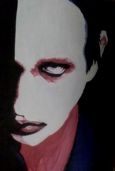 Peinture intitulée "Marylin-Manson" par Nico Mu, Œuvre d'art originale, Acrylique