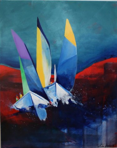 Peinture intitulée "La Trinité sur Mer" par Nicolas Périgois, Œuvre d'art originale, Acrylique