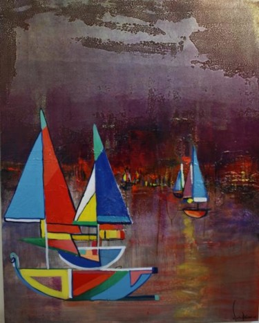 Painting titled "Port de Porto Vener…" by Nicolas Périgois, Original Artwork