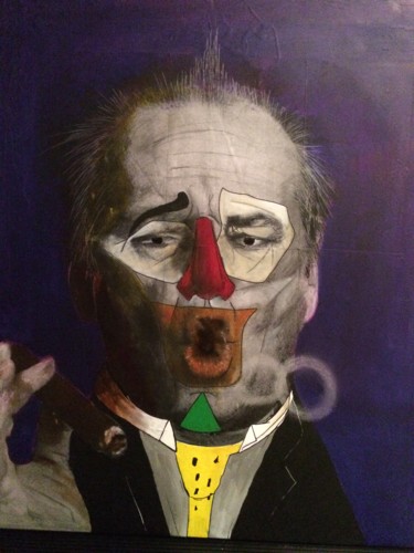 Malerei mit dem Titel "Jack the Clown" von Nicolas Périgois, Original-Kunstwerk, Acryl