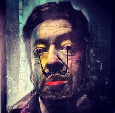 Painting titled "Salvatore Gainsbourg" by Nicolas Périgois, Original Artwork, Acrylic