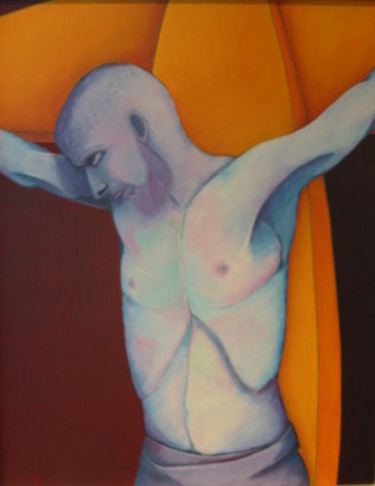 Pintura intitulada "Crucificação III" por Nicolau Campos, Obras de arte originais