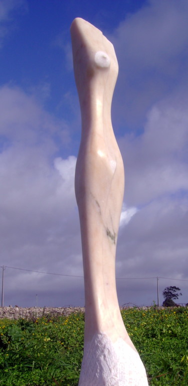 Sculpture titled "Feminino X" by Nicolau Campos, Original Artwork, Stone