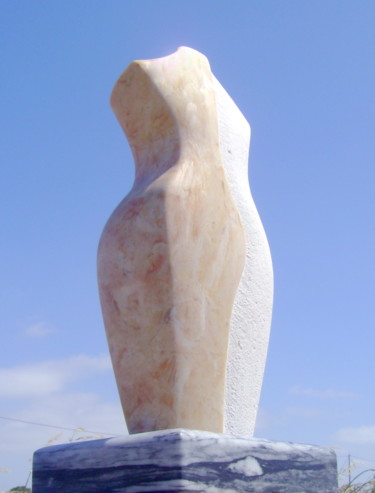 Escultura intitulada "Feminino XXV" por Nicolau Campos, Obras de arte originais, Pedra
