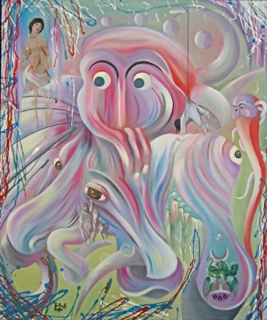 Peinture intitulée "Caos surreale" par Vallante, Œuvre d'art originale
