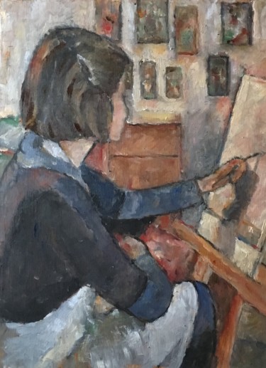 Peinture intitulée "gwen.jpg" par Françoise Vivier Nicolaÿ, Œuvre d'art originale, Huile