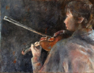 Painting titled "Grégoire" by Françoise Vivier Nicolaÿ, Original Artwork, Oil