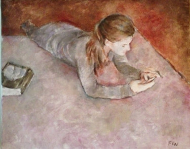 Peinture intitulée "Texto" par Françoise Vivier Nicolaÿ, Œuvre d'art originale, Huile