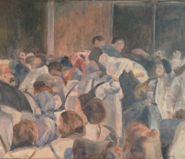 Peinture intitulée "Infirmières en colè…" par Françoise Vivier Nicolaÿ, Œuvre d'art originale, Huile