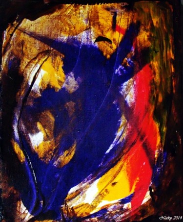 Peinture intitulée "L'oiseau bleu" par Nicky, Œuvre d'art originale, Acrylique