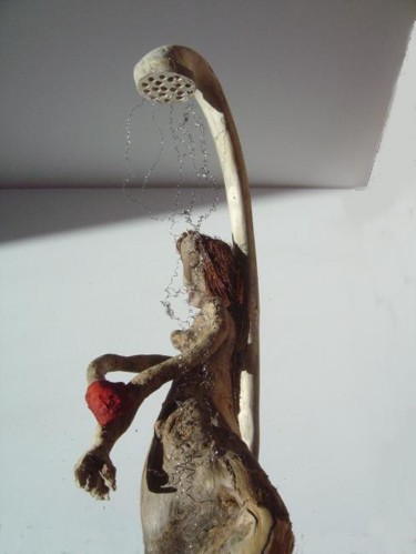 Sculpture intitulée "la douche" par Nicole Agoutin, Œuvre d'art originale
