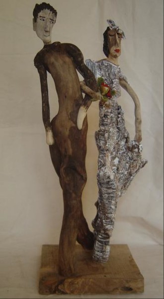Sculpture intitulée "just married" par Nicole Agoutin, Œuvre d'art originale